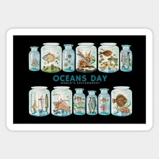 Keep an Oceans into a Bottle Oceans Day Magnet